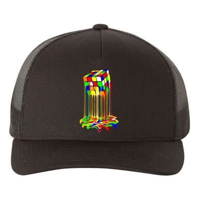 Awesome Graphic Melting Rubik Rubix Rubics Cube Yupoong Adult 5-Panel Trucker Hat