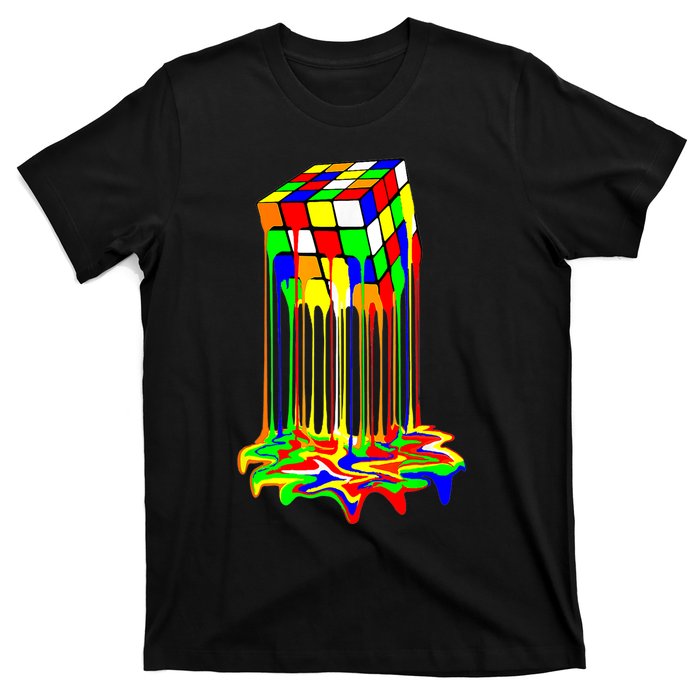 Awesome Graphic Melting Rubik Rubix Rubics Cube T-Shirt