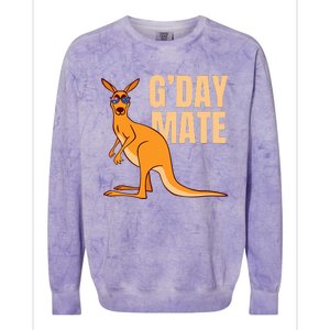 Australia GDay Mate Funny Kangaroo Australian Symbol Colorblast Crewneck Sweatshirt