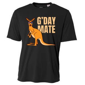 Australia GDay Mate Funny Kangaroo Australian Symbol Cooling Performance Crew T-Shirt