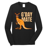 Australia GDay Mate Funny Kangaroo Australian Symbol Long Sleeve Shirt