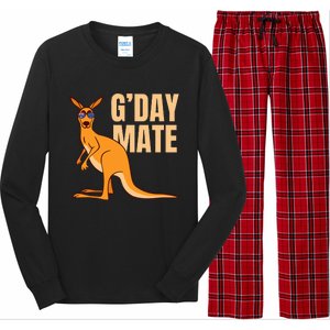 Australia GDay Mate Funny Kangaroo Australian Symbol Long Sleeve Pajama Set