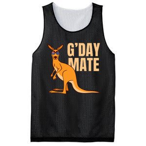 Australia GDay Mate Funny Kangaroo Australian Symbol Mesh Reversible Basketball Jersey Tank