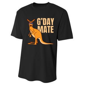 Australia GDay Mate Funny Kangaroo Australian Symbol Performance Sprint T-Shirt