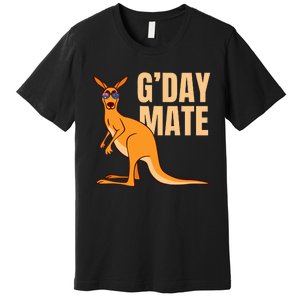 Australia GDay Mate Funny Kangaroo Australian Symbol Premium T-Shirt