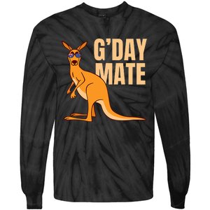 Australia GDay Mate Funny Kangaroo Australian Symbol Tie-Dye Long Sleeve Shirt