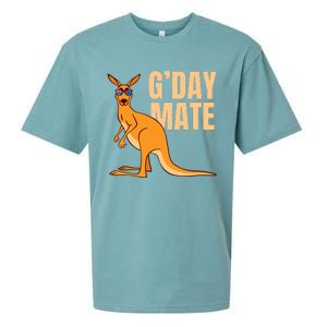 Australia GDay Mate Funny Kangaroo Australian Symbol Sueded Cloud Jersey T-Shirt