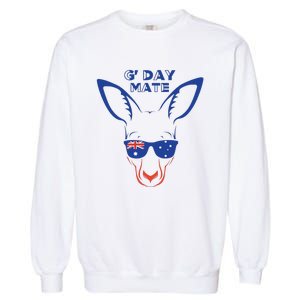 Australia GDay Mate Funny Kangaroo Australian Symbol Garment-Dyed Sweatshirt