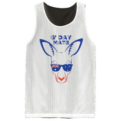 Australia GDay Mate Funny Kangaroo Australian Symbol Mesh Reversible Basketball Jersey Tank