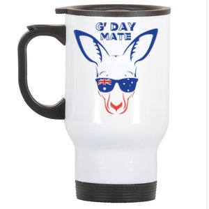 Australia GDay Mate Funny Kangaroo Australian Symbol Stainless Steel Travel Mug