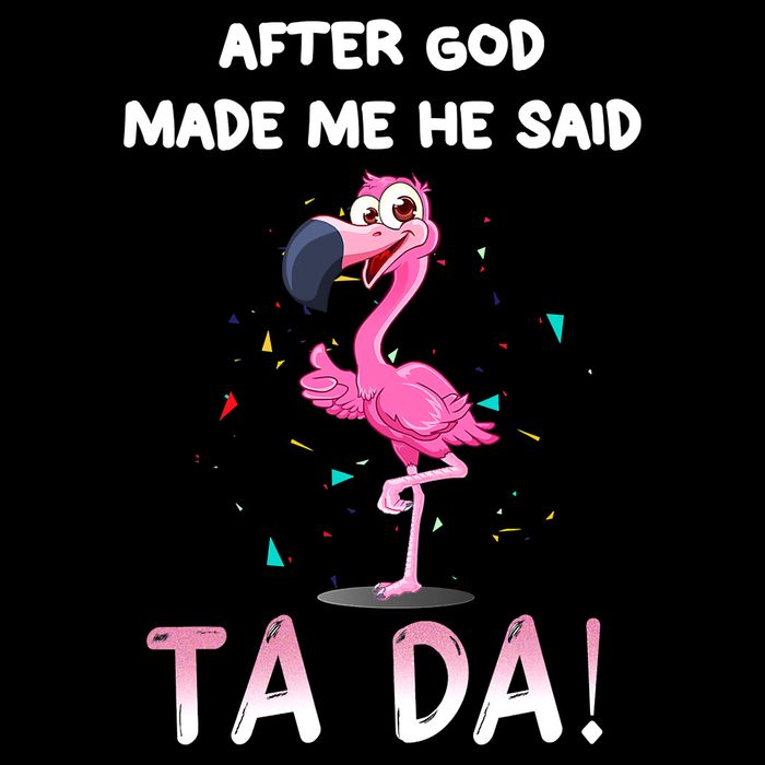 After God Made Me He Said Ta Da Funny Flamingo Quote Idea Wool Snapback Cap