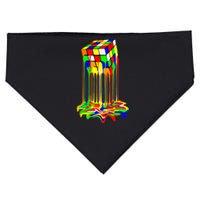 Awesome Graphic Melting Rubik Rubix Rubics Cube USA-Made Doggie Bandana