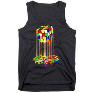 Awesome Graphic Melting Rubik Rubix Rubics Cube Tank Top