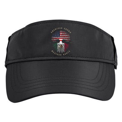American Grown Mexican Roots Mexico Flag Adult Drive Performance Visor