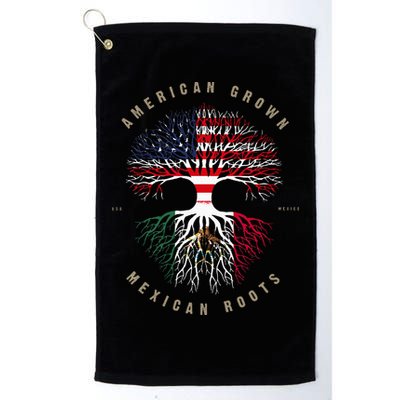 American Grown Mexican Roots Mexico Flag Golf Towel