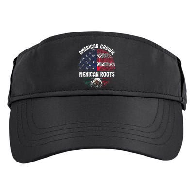 American Grown Mexican Roots USA Mexico Flag Heritage Pride Adult Drive Performance Visor