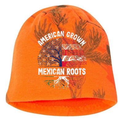 American Grown Mexican Roots USA Mexico Flag Heritage Pride Kati - Camo Knit Beanie