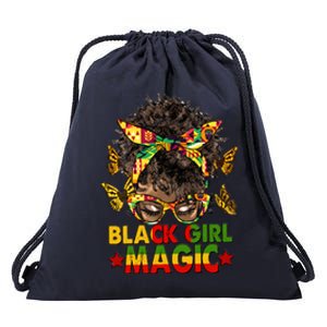 Afro Girl Magic Powerful Afro Afrocentric American Black History Month Drawstring Bag