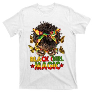 Afro Girl Magic Powerful Afro Afrocentric American Black History Month T-Shirt