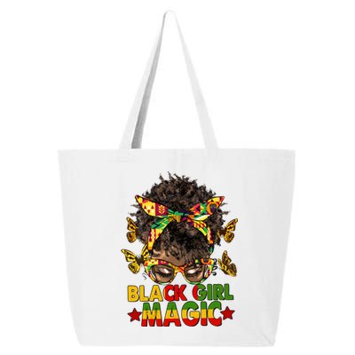 Afro Girl Magic Powerful Afro Afrocentric American Black History Month 25L Jumbo Tote