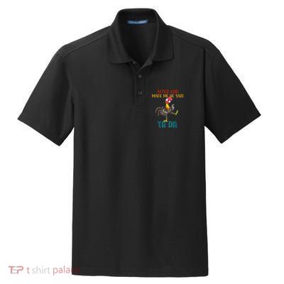 After God Made Me He Said Ta Da Funny Chicken Rooster Dry Zone Grid Polo