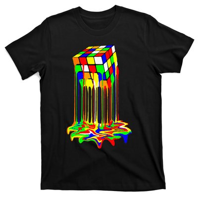 Awesome Graphic Melting Rubik Rubix Rubics Cube T-Shirt