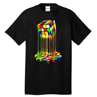 Awesome Graphic Melting Rubik Rubix Rubics Cube Tall T-Shirt