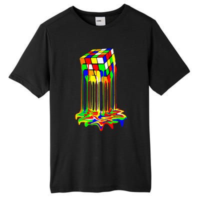 Awesome Graphic Melting Rubik Rubix Rubics Cube Tall Fusion ChromaSoft Performance T-Shirt