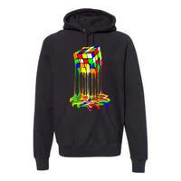 Awesome Graphic Melting Rubik Rubix Rubics Cube Premium Hoodie