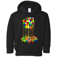 Awesome Graphic Melting Rubik Rubix Rubics Cube Toddler Hoodie