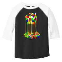 Awesome Graphic Melting Rubik Rubix Rubics Cube Toddler Fine Jersey T-Shirt