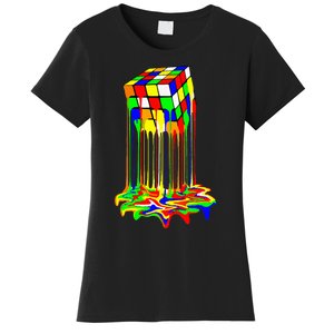 Awesome Graphic Melting Rubik Rubix Rubics Cube Women's T-Shirt