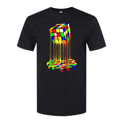 Awesome Graphic Melting Rubik Rubix Rubics Cube Softstyle CVC T-Shirt