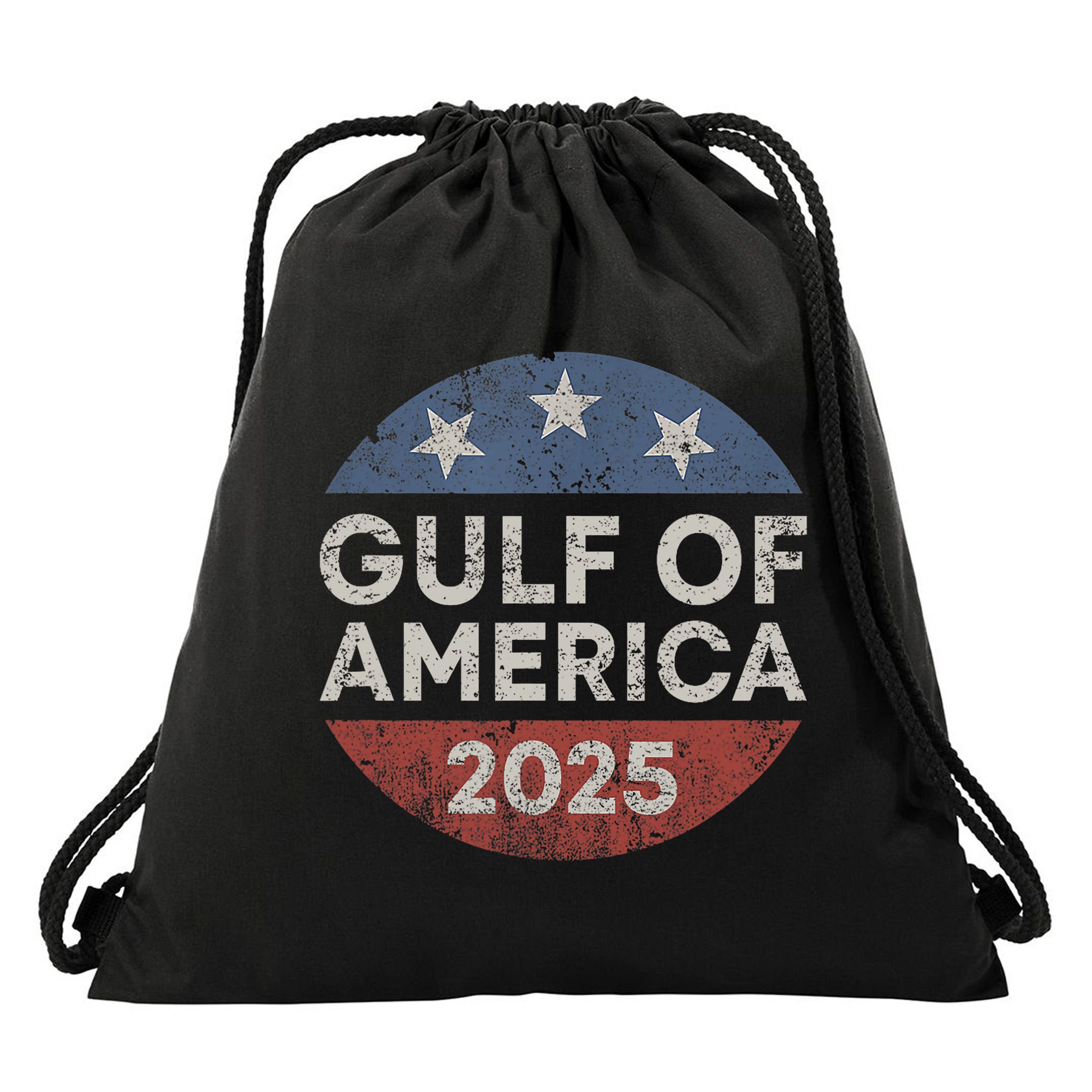 America Gulf Mexico Gulf Of Usa America 2025 Retro Button Drawstring Bag