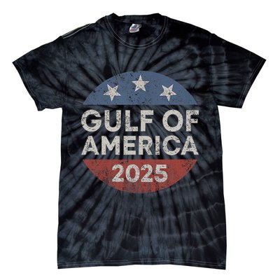 America Gulf Mexico Gulf Of Usa America 2025 Retro Button Tie-Dye T-Shirt