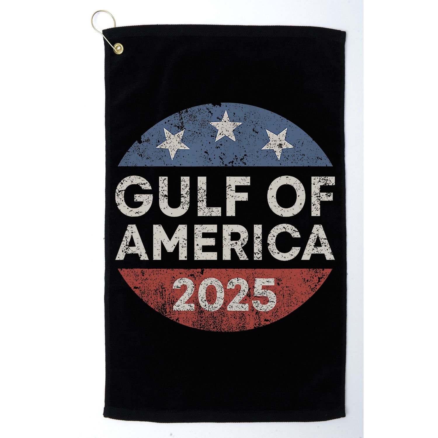 America Gulf Mexico Gulf Of Usa America 2025 Retro Button Golf Towel