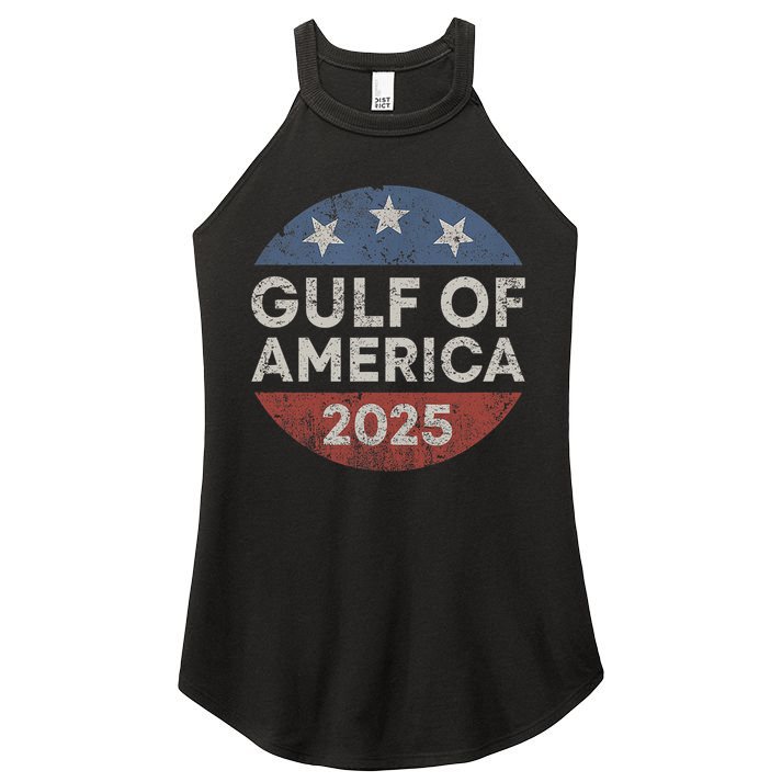 America Gulf Mexico Gulf Of Usa America 2025 Retro Button Women's Perfect Tri Rocker Tank