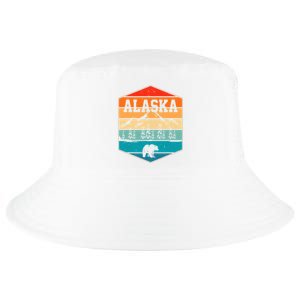 Alaskan Glacier Mountains Landscape Bear Animal Retro Alaska Cool Comfort Performance Bucket Hat