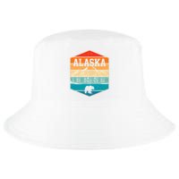 Alaskan Glacier Mountains Landscape Bear Animal Retro Alaska Cool Comfort Performance Bucket Hat