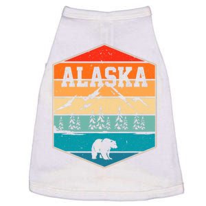 Alaskan Glacier Mountains Landscape Bear Animal Retro Alaska Doggie Tank