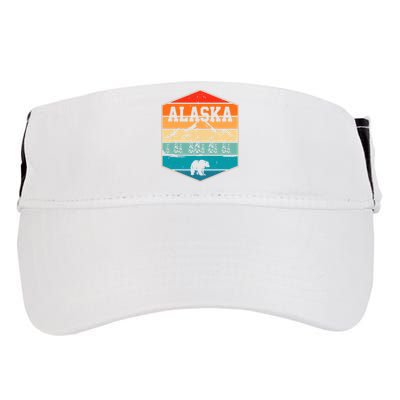 Alaskan Glacier Mountains Landscape Bear Animal Retro Alaska Adult Drive Performance Visor