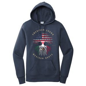 American Grown Mexican Roots Mexico Flag Women's Pullover Hoodie