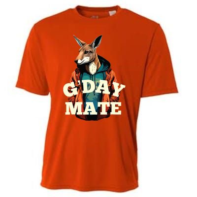 Australia GDay Mate Shirts Funny Kangaroo Australian Symbol Cooling Performance Crew T-Shirt