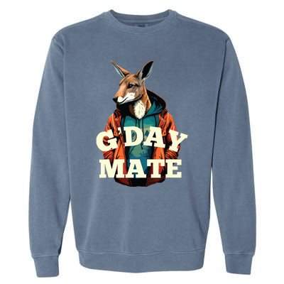 Australia GDay Mate Shirts Funny Kangaroo Australian Symbol Garment-Dyed Sweatshirt