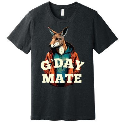 Australia GDay Mate Shirts Funny Kangaroo Australian Symbol Premium T-Shirt