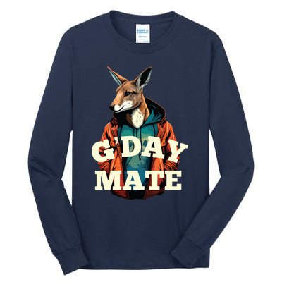 Australia GDay Mate Shirts Funny Kangaroo Australian Symbol Tall Long Sleeve T-Shirt