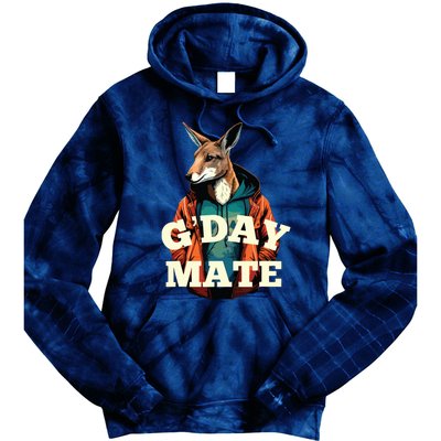 Australia GDay Mate Shirts Funny Kangaroo Australian Symbol Tie Dye Hoodie