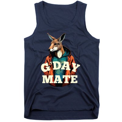 Australia GDay Mate Shirts Funny Kangaroo Australian Symbol Tank Top