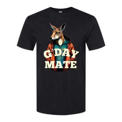 Australia GDay Mate Shirts Funny Kangaroo Australian Symbol Softstyle CVC T-Shirt