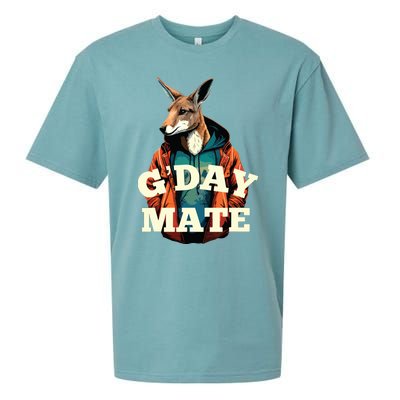 Australia GDay Mate Shirts Funny Kangaroo Australian Symbol Sueded Cloud Jersey T-Shirt